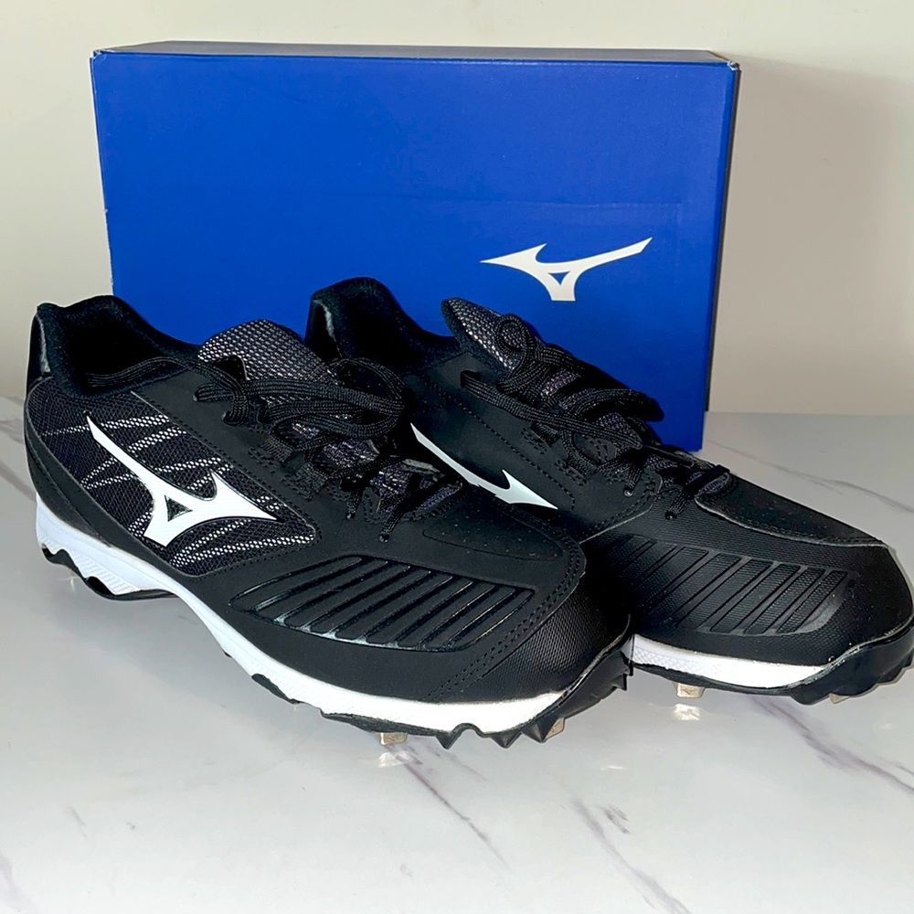 NWT Mizuno 9-Spike ambition mid Black baseball Cleat 15 mens
